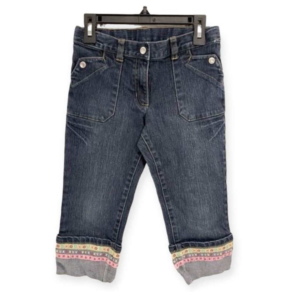 Gymboree Girls Cropped Jeans‎ with Embellishments Size 8